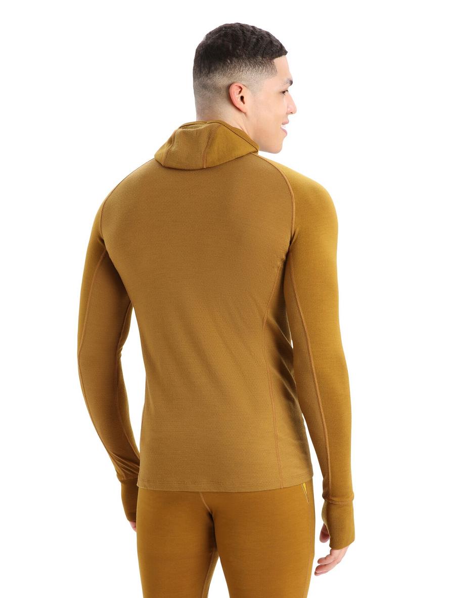 Base Layers Icebreaker ZoneKnit™ Merino Insulated Long Sleeve Hoodie Homme Marron | FR 1329DFMN